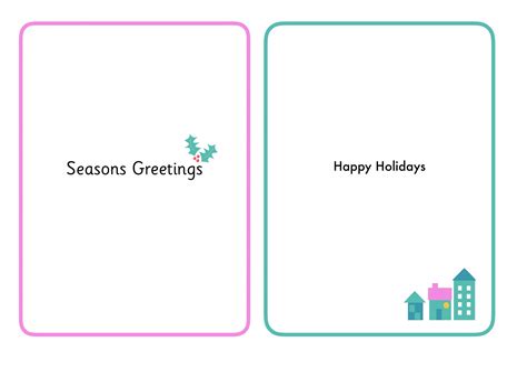 Christmas card inserts with small images - Printable Teaching Resources - Print Play Learn