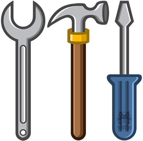 Tool Drawing (Wrench, Hammer, Screwdiver) by Yoshiko-Animation on Newgrounds