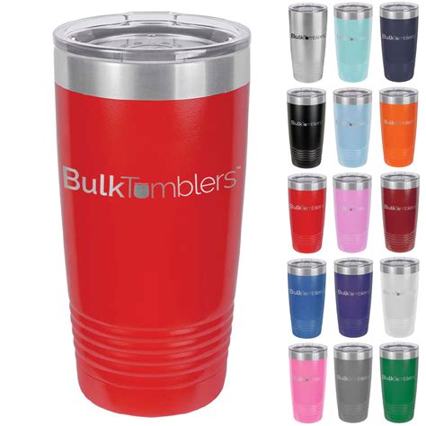 20 oz Promo Personalized Logo Tumble Laser Engraved on Insulated Steel – Bulk Tumblers