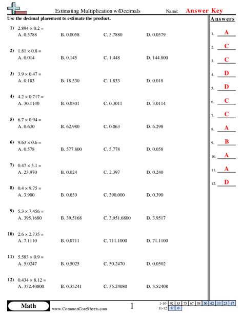 Decimal Worksheets - Worksheets Library