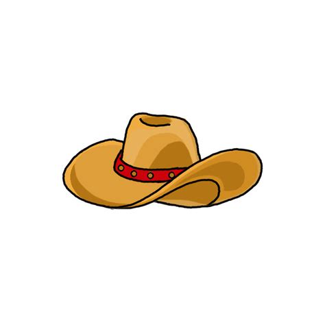 Simple Cowboy Hat Drawing