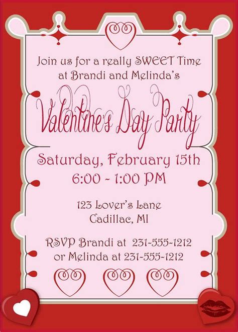 Valentine Party Invitations / Valentine Feet Gathering Party Invitations - Ipv home → holiday ...