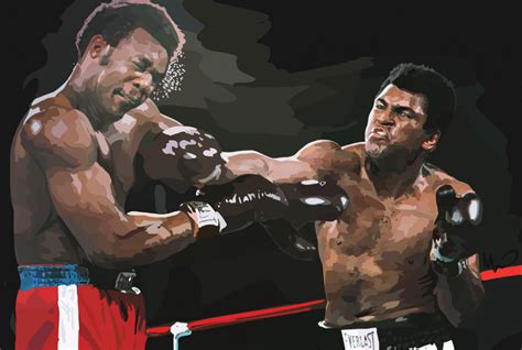 Muhammad Ali vs George Foreman October 1974 Poster – Drawn By Matt