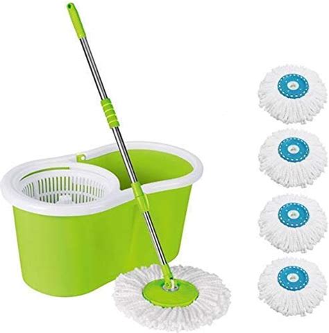 Buy Hiscin Mop Floor Cleaner with Bucket Set Offer with Big Wheels for Best 360 Degree Easy ...