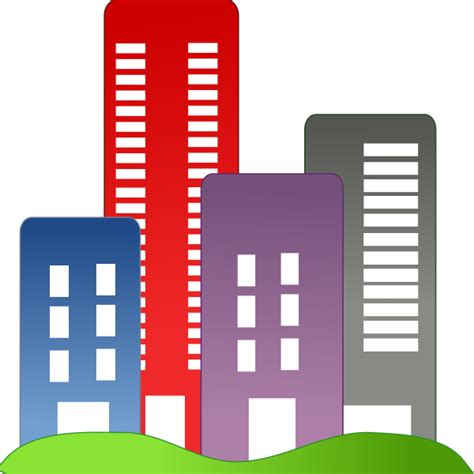 Vector graphics of real estate colorful buildings | Free SVG