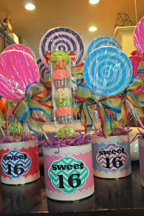 Up On Tippy Toes: Sweet 16 Candy Centerpieces