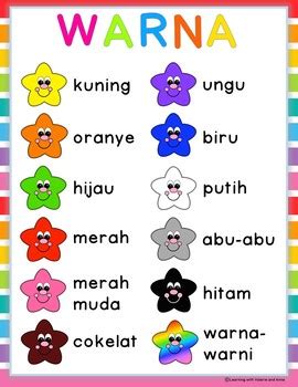 Ayo Belajar Warna - Colour/color in Bahasa Indonesia/Indonesian all in one pack