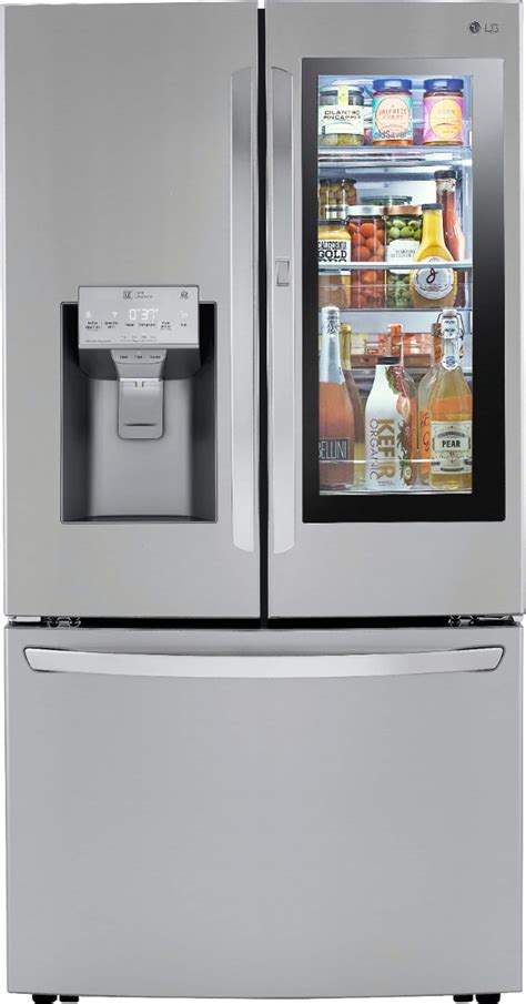 LG 29.7 Cu. Ft. French Door-in-Door Refrigerator with Craft Ice PrintProof Stainless Steel ...