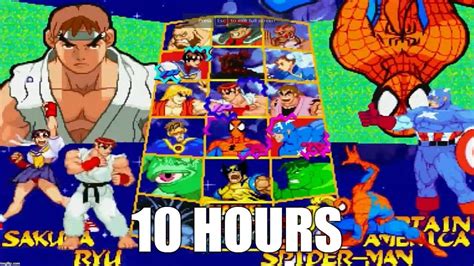 Marvel Super Heroes vs. Street Fighter - Character Select Theme Extended (10 Hours) - YouTube