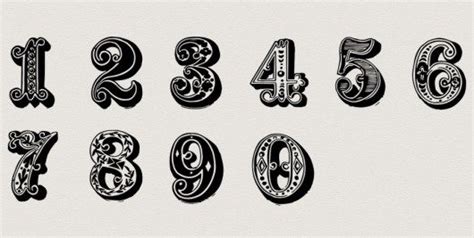 Vintage Number Fonts