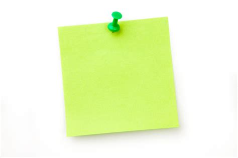 Green Post It Notes With Pin - ClipArt Best