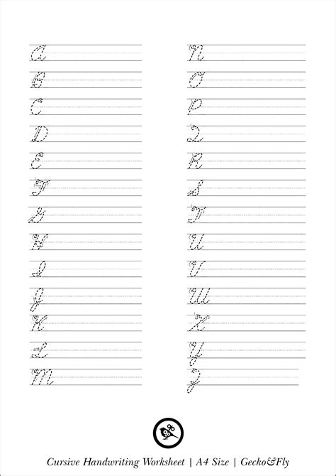 5 Printable Cursive Handwriting Worksheets For Beautiful — db-excel.com