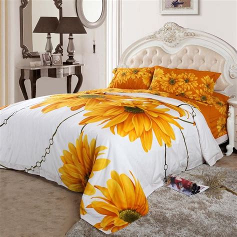 Sunflower Blossom Design 100% Cotton Bedding Sets - EnjoyBedding.com