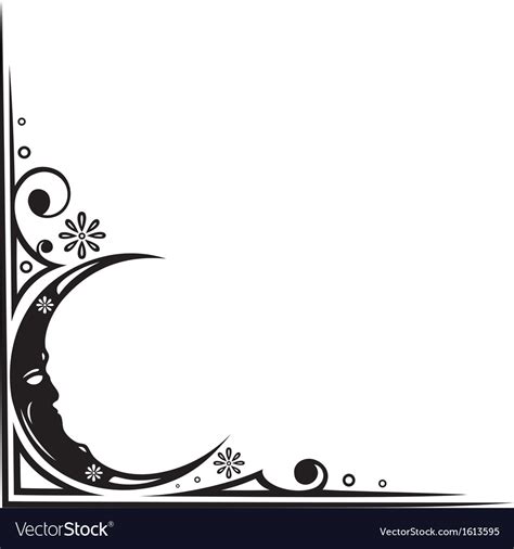 Moon border Royalty Free Vector Image - VectorStock