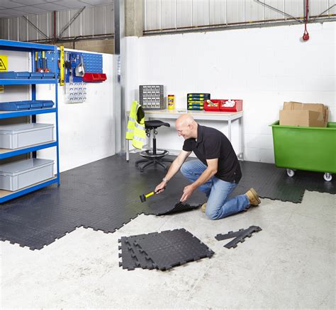 Interlocking Vinyl Floor Tiles Flooring Heavy Duty Gym Garage Schools Workshop | eBay