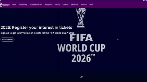 How to register to buy 2026 FIFA World Cup tickets