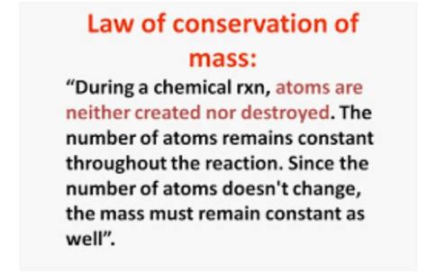 Law Of Conservation Of Mass Examples For Kids