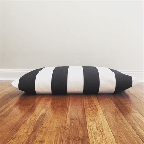 Dog Bed Cover Black/White Stripes Dog Bed Duvet Nautical