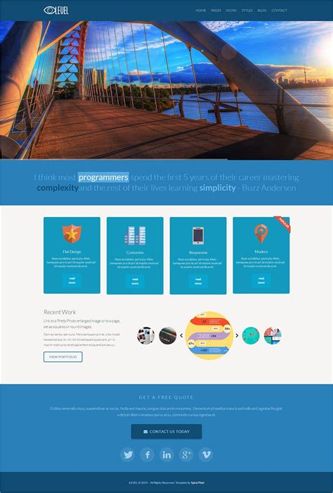 17+ Best Flat Design Website Templates | Free & Premium Templates