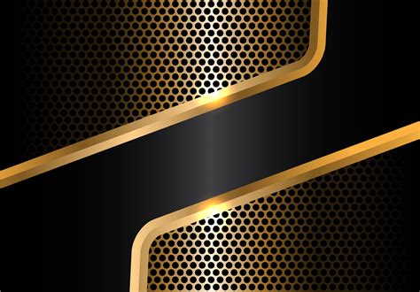 Abstract black gold line and circle mesh design modern luxury background vector illustration ...