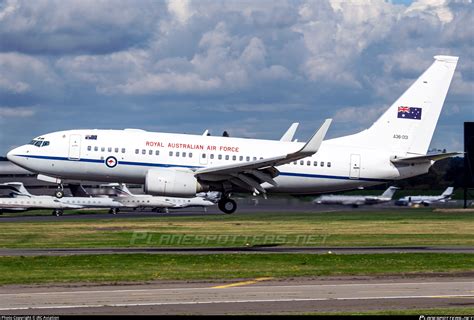 A36-001 Royal Australian Air Force Boeing 737-7DT(WL) BBJ Photo by JRC Aviation | ID 1318908 ...