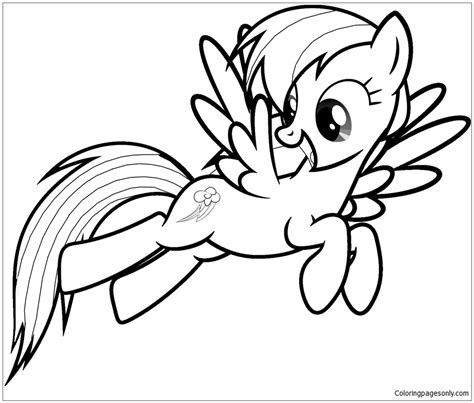 My Little Pony Rainbow Dash 2 Coloring Pages - Cartoons Coloring Pages - Coloring Pages For Kids ...