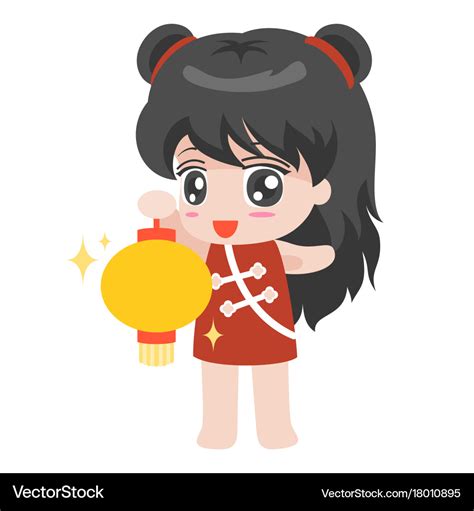 Chinese Girl Cartoon Clipart