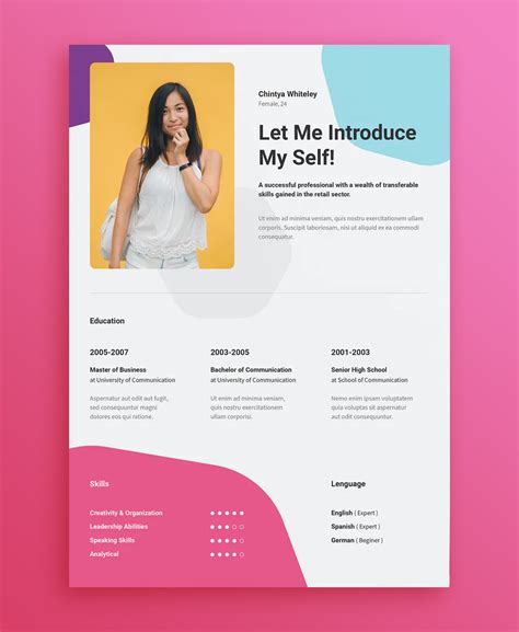 Colorful Resume Template Vector EPS, AI - ksioks