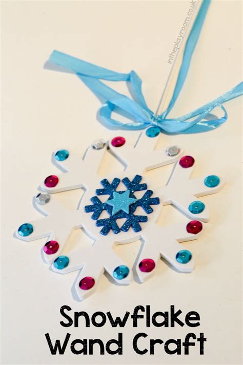 Snowflake Wand Winter Craft - In The Playroom