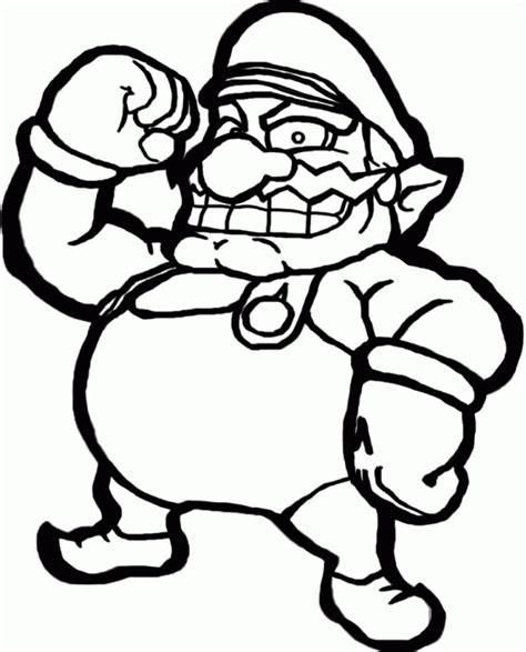 Wario And Waluigi Coloring Pages Sketch Coloring Page