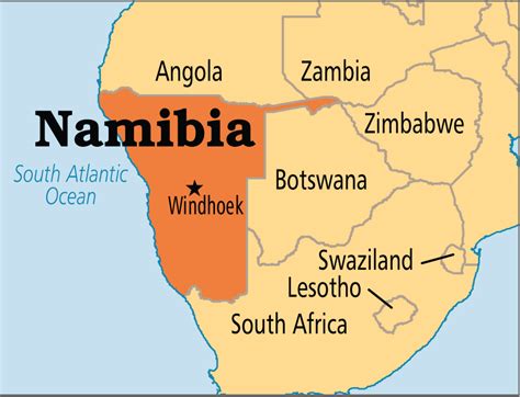 Namibia And Botswana Map