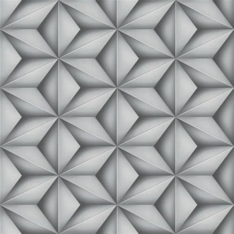 Modern Grey 3D Geometric Patterned Wallpaper - A2-139P56 - Decor City