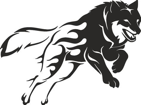 Wolf Stencil Free Vector cdr Download - 3axis.co