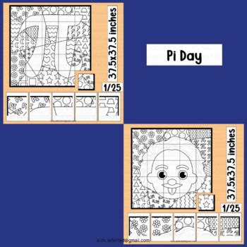 Pi Day Coloring Pages Collaborative Poster Bulletin Board Math Craft Activities