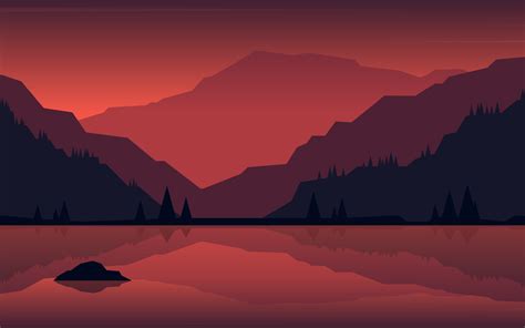 2880x1800 Resolution Minimalist Landscape Painting Macbook Pro Retina Wallpaper - Wallpapers Den