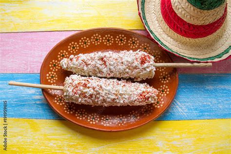 Mexican elote Stock Photo | Adobe Stock