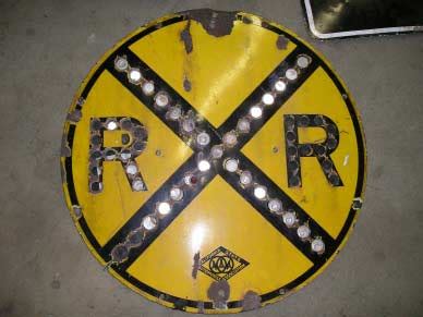 Vintage Railroad Crossing sign w/reflectors. in Industrial