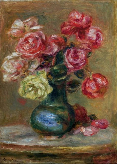 Bouquet of Roses #5 Painting by Pierre Auguste Renoir - Pixels