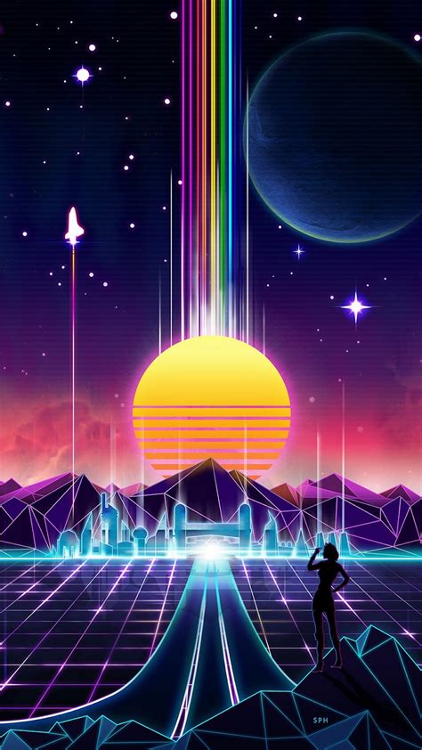 Aesthetic retrowave phone wallpapers | Vaporwave wallpaper, Retro wallpaper, Waves wallpaper