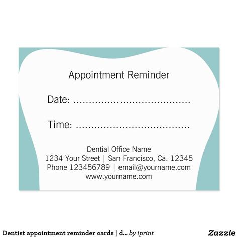 Dentist Appointment Card Template – Douglasbaseball.com