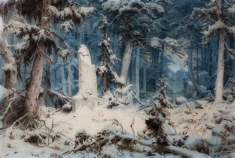 Snowy Forest Painting by Mountain Dreams | Fine Art America