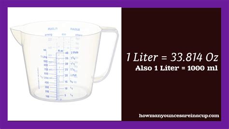 Oz To Liters Conversion Chart