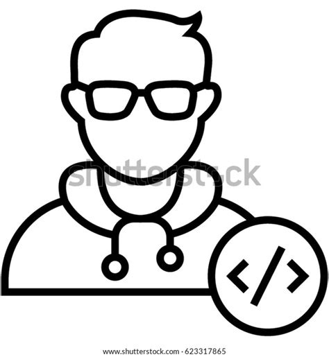 Developer Vector Icon Stock Vector (Royalty Free) 623317865