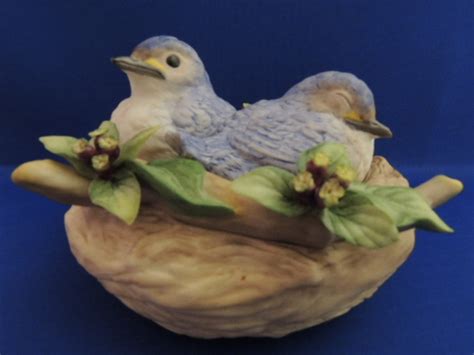 Cybis Porcelain Birds in Nest from tottysantiques on Ruby Lane