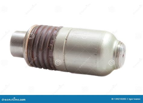 Grenade from Grenade Launcher Isolated. Military Ammunition Stock Image - Image of fight, object ...