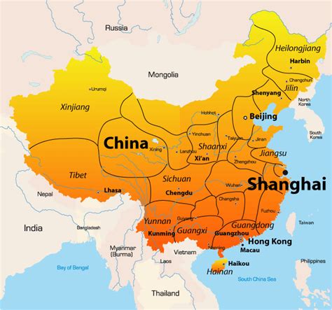 Shanghai Map Showing Attractions & Accommodation