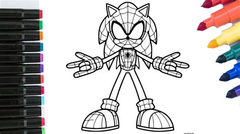 Sonic the hedgehog 2 as Spiderman coloring pages | Amy Rose, Tails, Knuckles | Coloring Pages ...