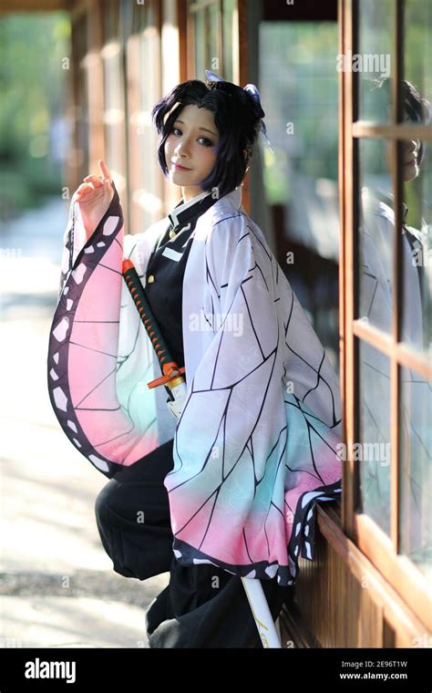 Japan anime cosplay portrait of girl with comic costume with japanese theme Stock Photo - Alamy