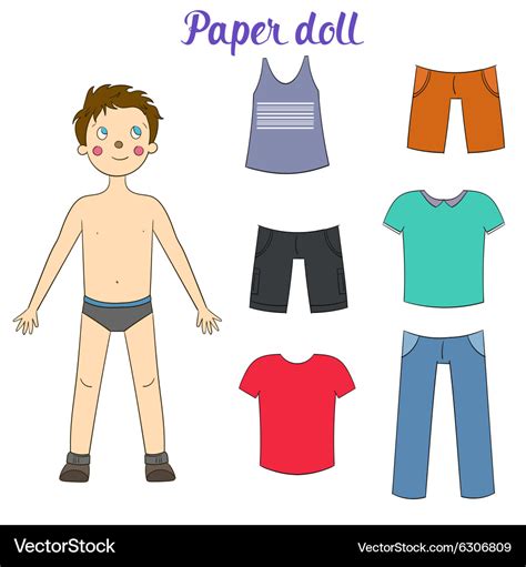 Paper Doll, Digital Paper Doll, Cut Out Doll, Printable Doll, Instant Download, Boy Doll 1 ...