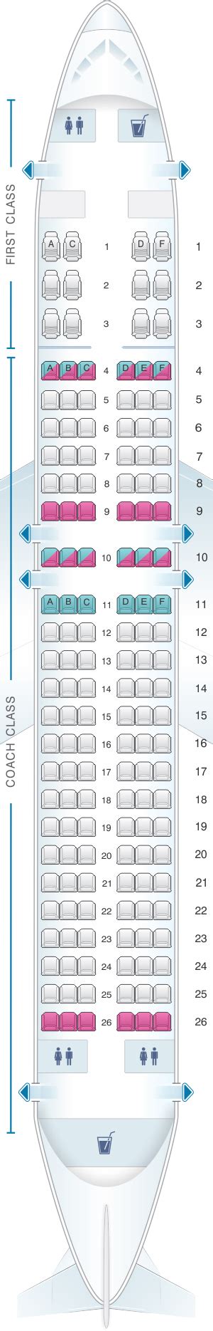 Seat Map US Airways Airbus A320 | SeatMaestro